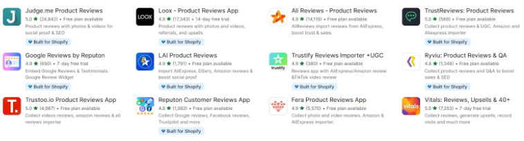 Select A Product Review App