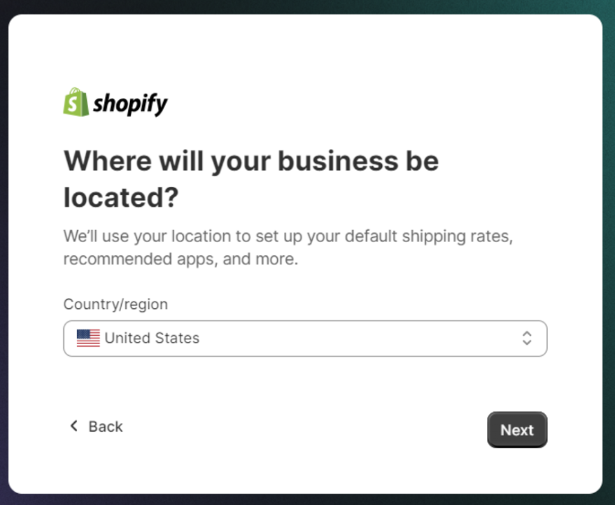 Select The Location Of Your Business