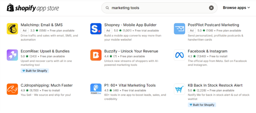 Marketing Tools
