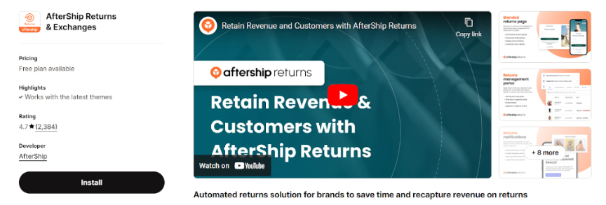 AfterShip Returns Center
