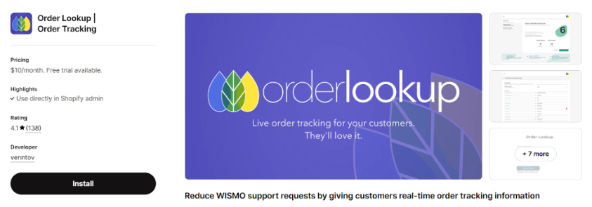 Order Lookup & Track
