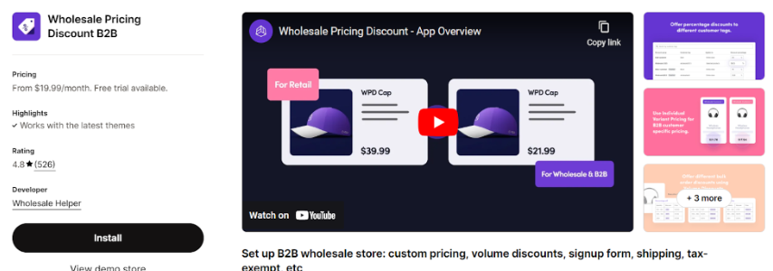 Wholesale Pricing Discount 
