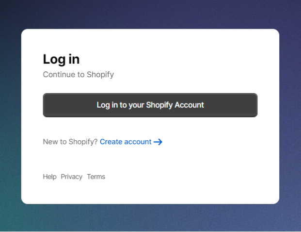 Log Into Shopify Admin Dashboard